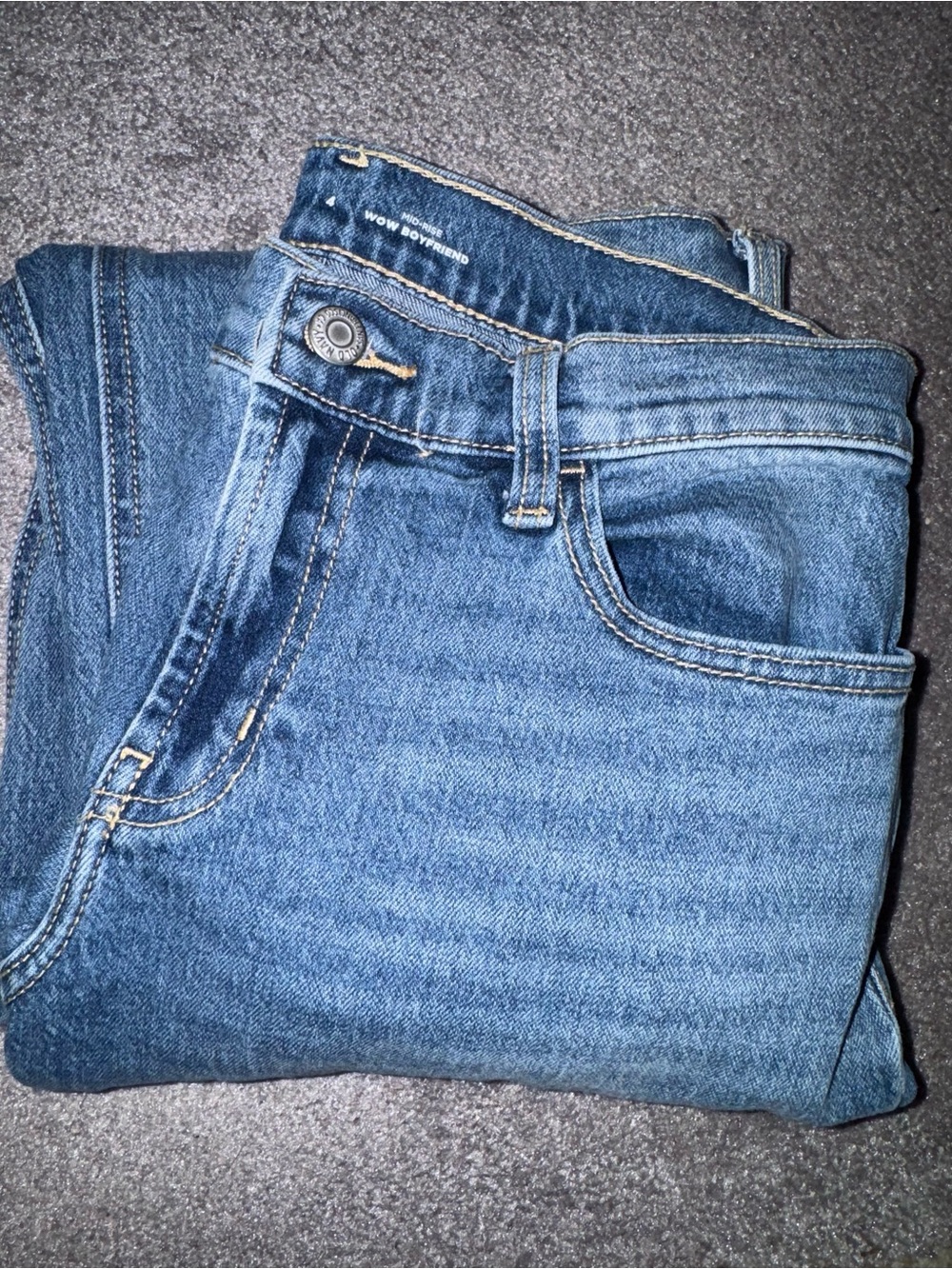 Old Navy Women's Medium Blue Boyfriend Jeans
